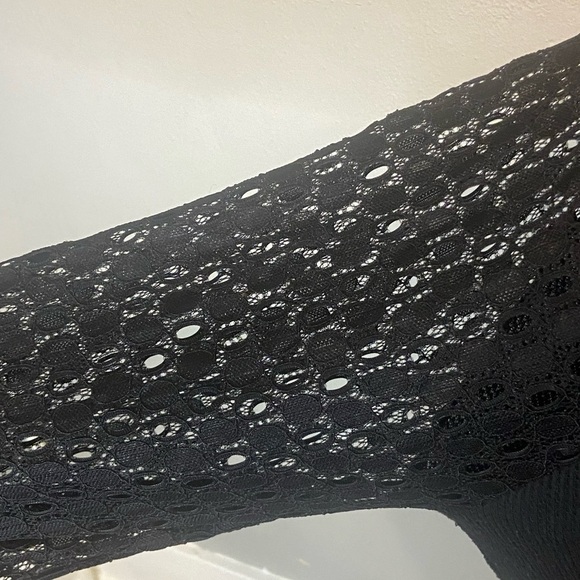 Womens Black Long Lace Sleeve Top size XXL - Picture 5 of 8